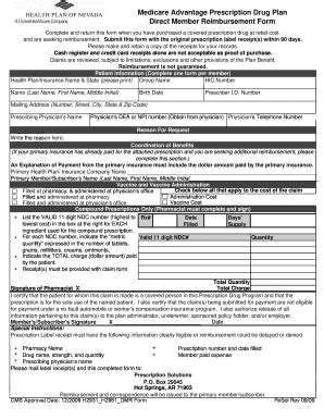 Medicare Advantage Prescription Drug Reimbursement Form - Fill Out ...