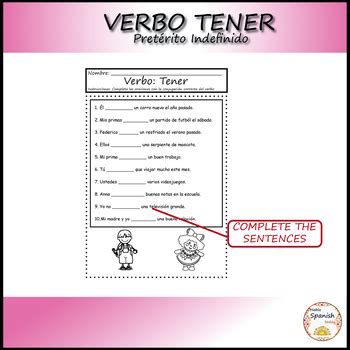 Verbo tener (Pretérito Indefinido)- Verb to have Simple past tense