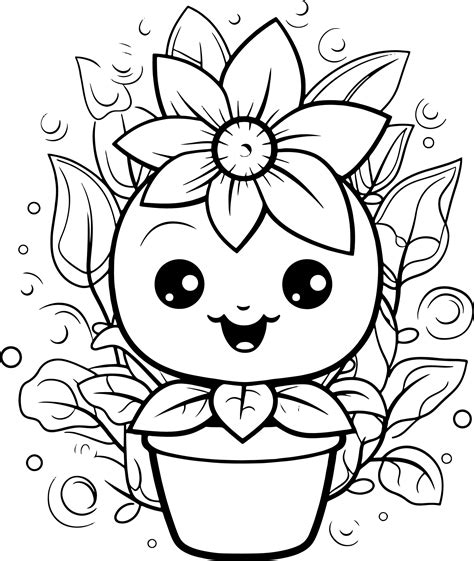 Cute Flower Coloring Pages