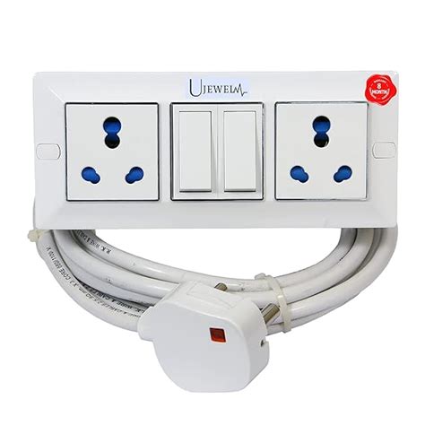 Buy Ujewel Double Power 16 AMP Extension Board with 5 Meter Cable ...