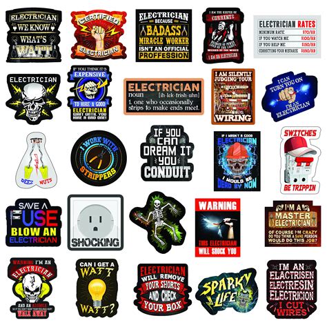 Electrician Funny Stickers Funny Electrician Hard Hat Stickers