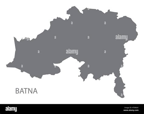 Batna Algeria map grey illustration silhouette Stock Vector Image & Art - Alamy