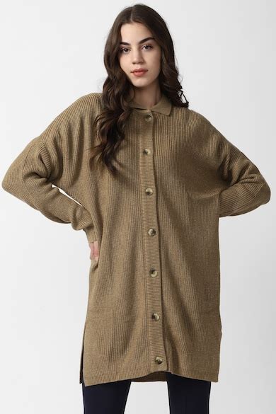 Buy Women Brown Solid Sweater Online - 920401 | Van Heusen