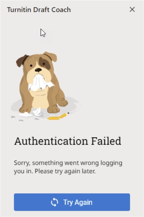 Image result for Authentication Error Message