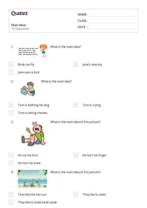 Image result for Identifying Main Idea First Grade