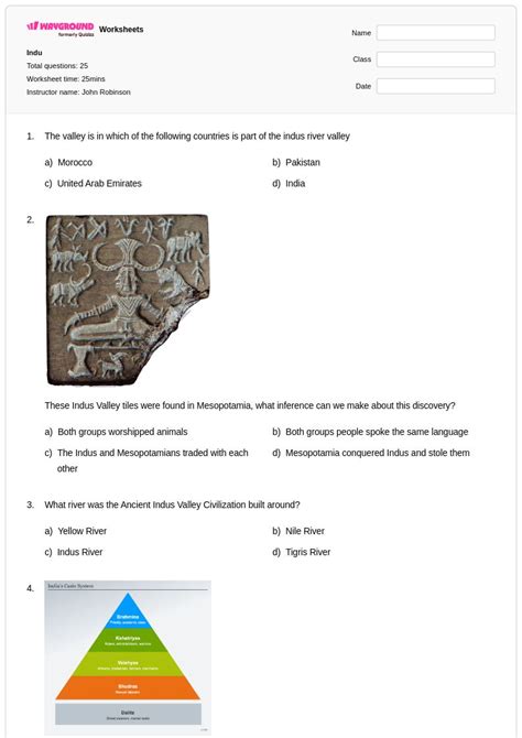 50+ The Indus Civilization worksheets for Class 5 on Wayground | Free ...