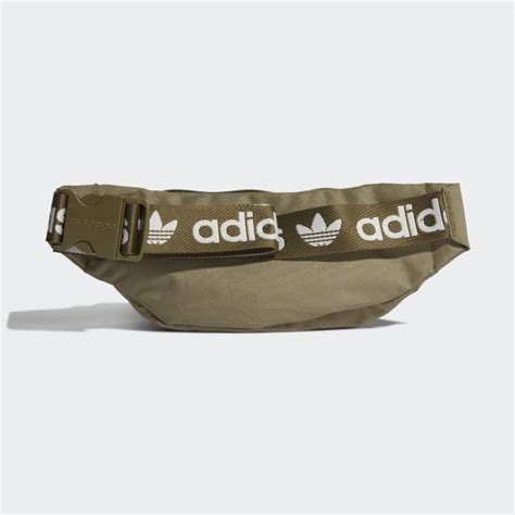 adidas Adicolor Branded Webbing Waist Bag - Green | Free Shipping with ...