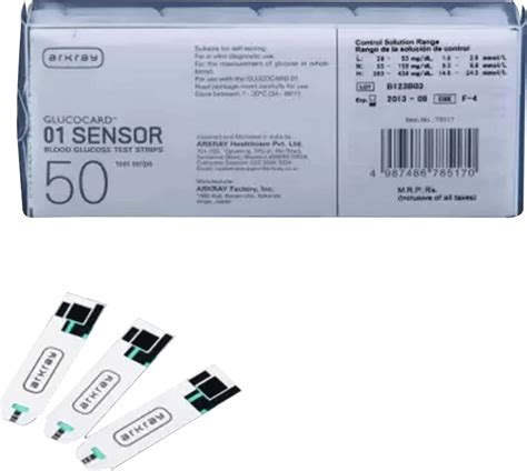 Buy ARKRAY BLOOD GLUCOSE METER STRIPS (GLUCOCARD 01 MINI - BOTTLE PACK ...