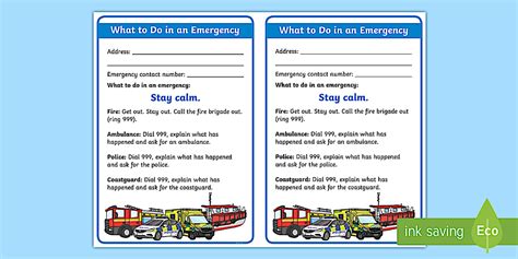 What to Do in an Emergency Cards (teacher made) - Twinkl