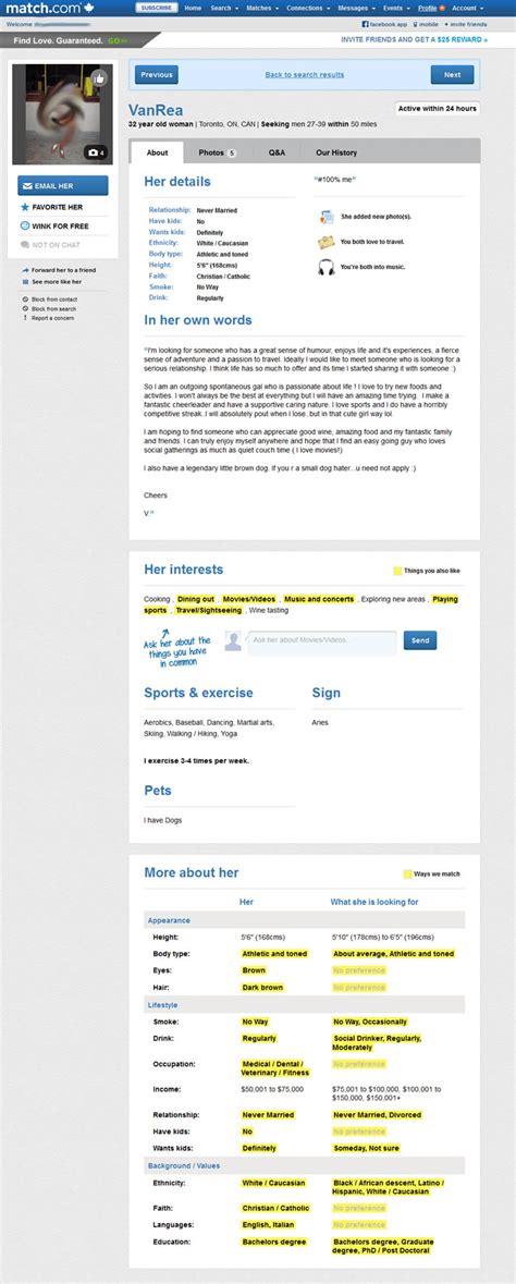 Image result for Match Dating Profile