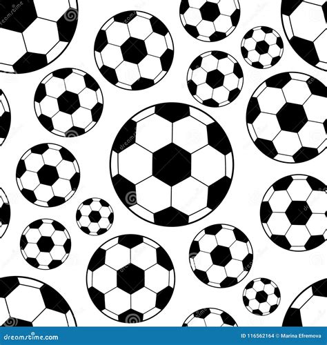 Soccer ball pattern. stock vector. Illustration of leather - 116562164