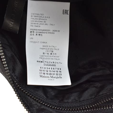 Buy Maison Margiel Logo Bum Body Bag Canvas Leather Name Tag Black ...