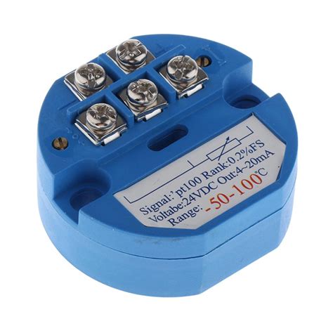 Temperature Sensor Transmitter Module 24VDC 4-20MA PT100 SBW -50-100 D ...