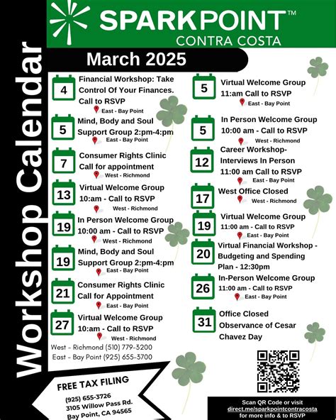 SparkPoint Contra Costa | 🗓️ March Calendar Alert! #SparkPoint # ...