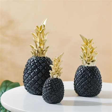 Pineapple Decor Black Large Online - Premium Decor Object | Nestasia