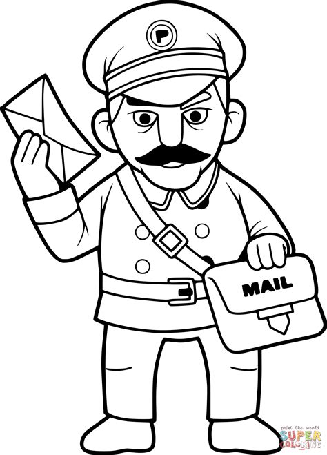 Postman Coloring Pages 的图像结果