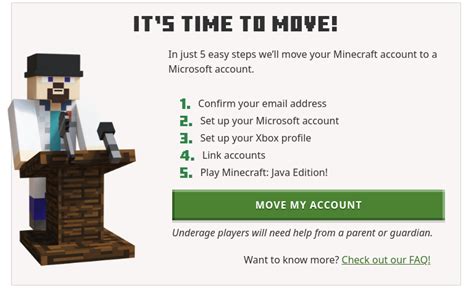 Image result for Minecraft Java Account Migration