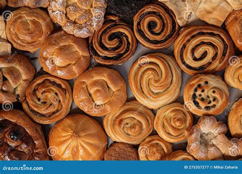 Different Types of Freshly Baked Pastries. Conceptual Illustration ...