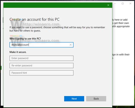 Create Local Account in Windows 10 的图像结果