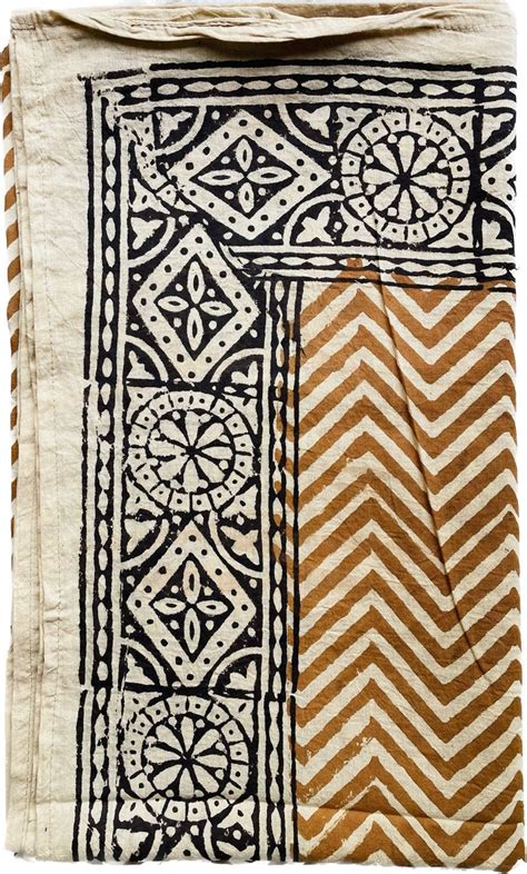 Bali Sarong Block Print Sarong: Beach Coverup Party Scarf - AryanArts33
