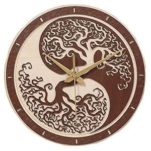 Buy Rise n Shine Tree of Life Decorative Wooden Wall Clock for ...