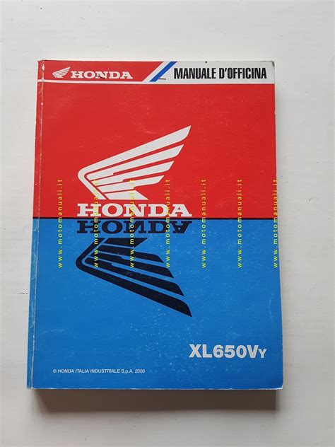 HONDA TRANSALP XL 650 V 2000 manuale officina originale TESTO ITALIANO - MotoFox