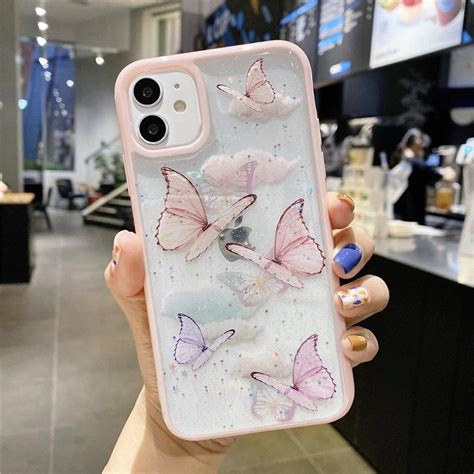 Cute Butterfly Shockproof Phone Case For Iphone 12 Mini 11 Pro | Etsy