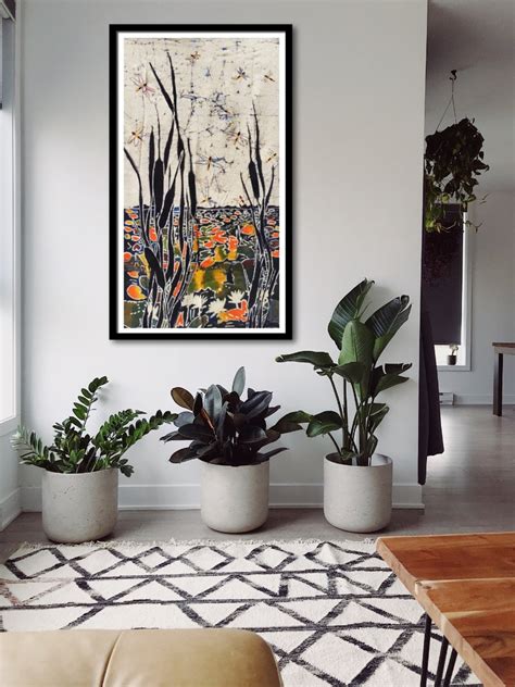 Handmade Lotus Pond in Batik and Kantha Art