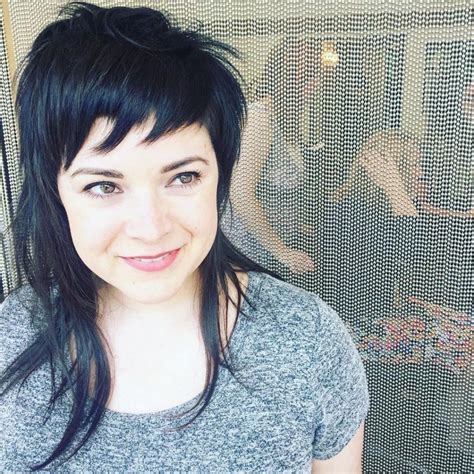 Modern Shaggy Mullet with Fringe and Choppy Bangs on Long Black Hair ...