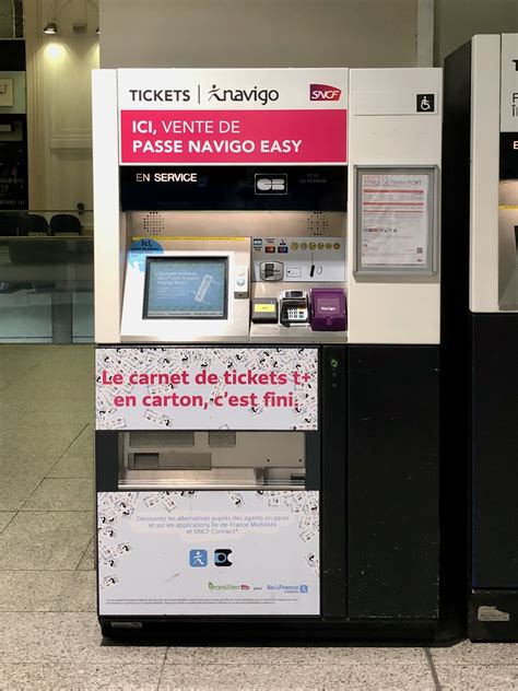 Paris Transport Ticket Vending Machine with Navigo Easy - High ...