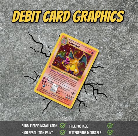 Pokémon Bank / Debit / Credit Card Skin / Sticker - Charizard - Etsy UK