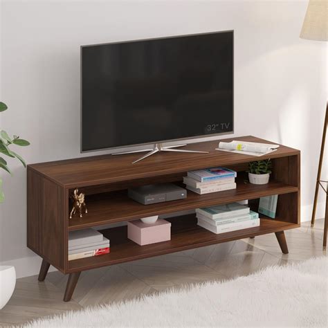 BLUEWUD Leo Engineering Wood Floor Standing TV Entertainment Unit Set ...