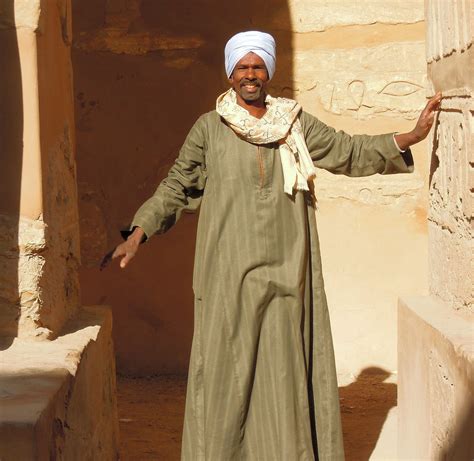 Egypt luxor another egyptian man with traditional dress named jellabiya ...