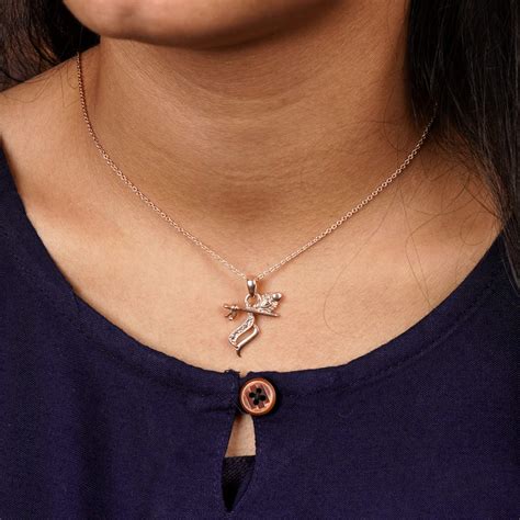 Spiritual Shri Krishna Mor Pankh Rose Gold Silver Pendant 925 Sterling ...