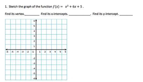 Solved: Sketch The Graph Of The Function F (x) = X^2 + 6x ... | Chegg.com