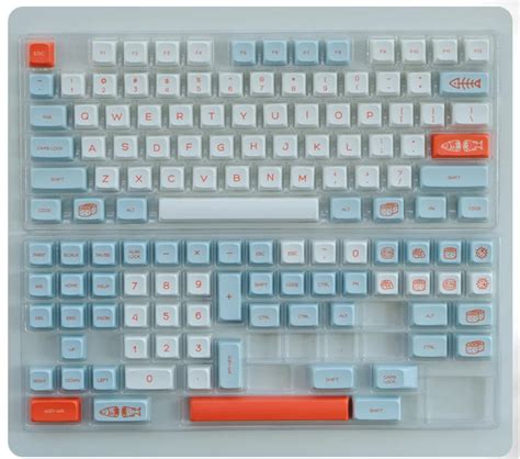 AQUATIC SALMON HSA Thick PBT Keycaps – CuriosityCaps