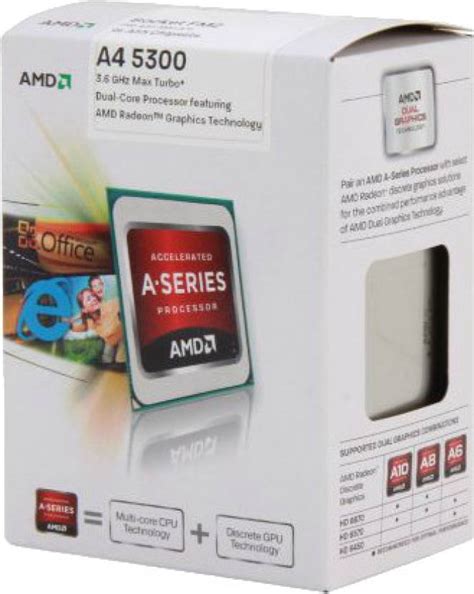 amd A4-5300 3.4 GHz FM2 Socket 2 Cores 512 KB L2 Desktop Processor ...