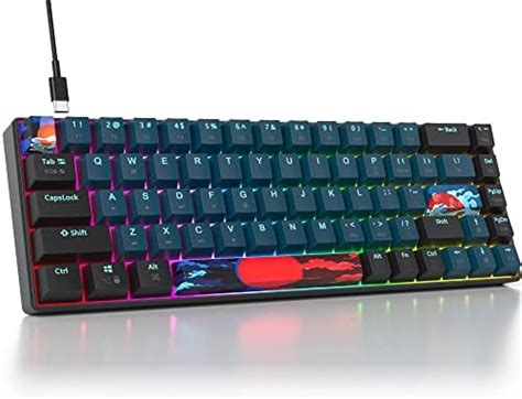 Ussixchare 65 Percent Mechanical Gaming Keyboard 68 Keys RGB Gaming ...