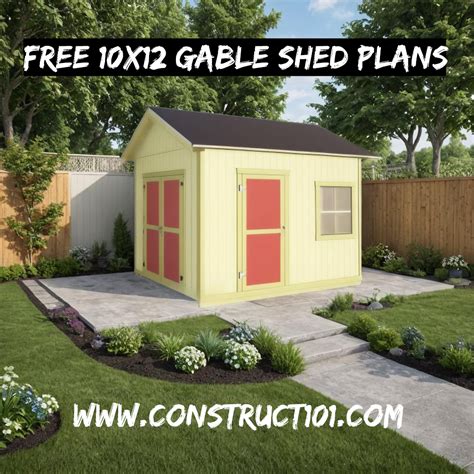 10x12 Shed Plans With Porch Shed Plans 10x12 Gable Shed PDF Download