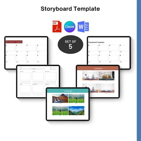 Animation Storyboard Template Printable in PDF, Word