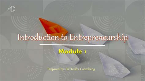 Entrepreneurship Module 1 PPT 的图像结果