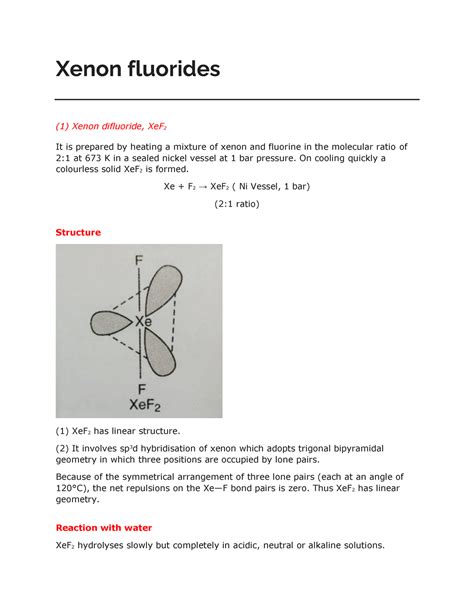 Xenon Difluoride Geometry