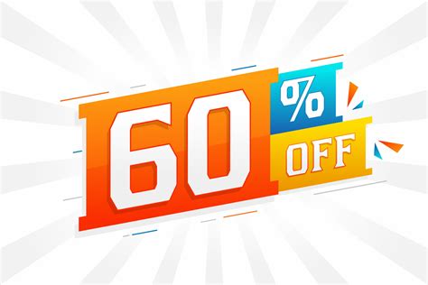 60 Percent off 3D Special promotional campaign design. 60 of 3D Discount Offer for Sale and ...