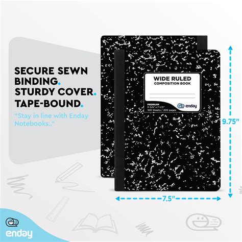 Snapklik.com : Composition Notebook Wide Ruled