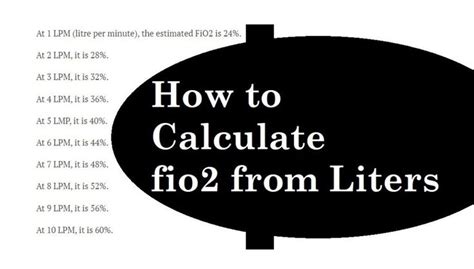 Image result for FiO2 Calculation