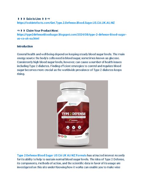 Type 2 Defense Blood Sugar US CA UK AU NZ Advanced Support - Sale Is ...