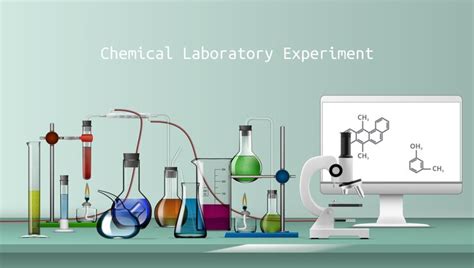 Big 3d realistic chemical laboratory equipment set | Premium Vector