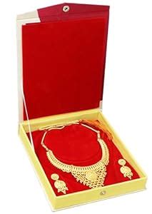 Buy atorakushon Satin Cream 1 Piece Jewellery Box Make Up Box Necklace ...