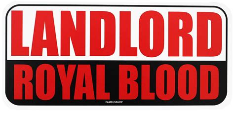 Buy FameUs - LandLoard, Royal Blood Car / Wall / Door Printed Both Side ...