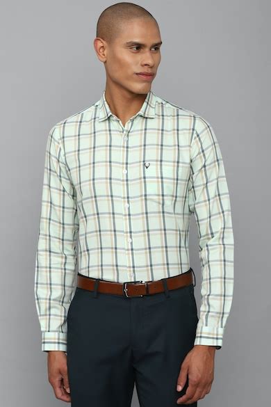 Buy Men Green Regular Fit Checked Full Sleeves Formal Shirt Online ...